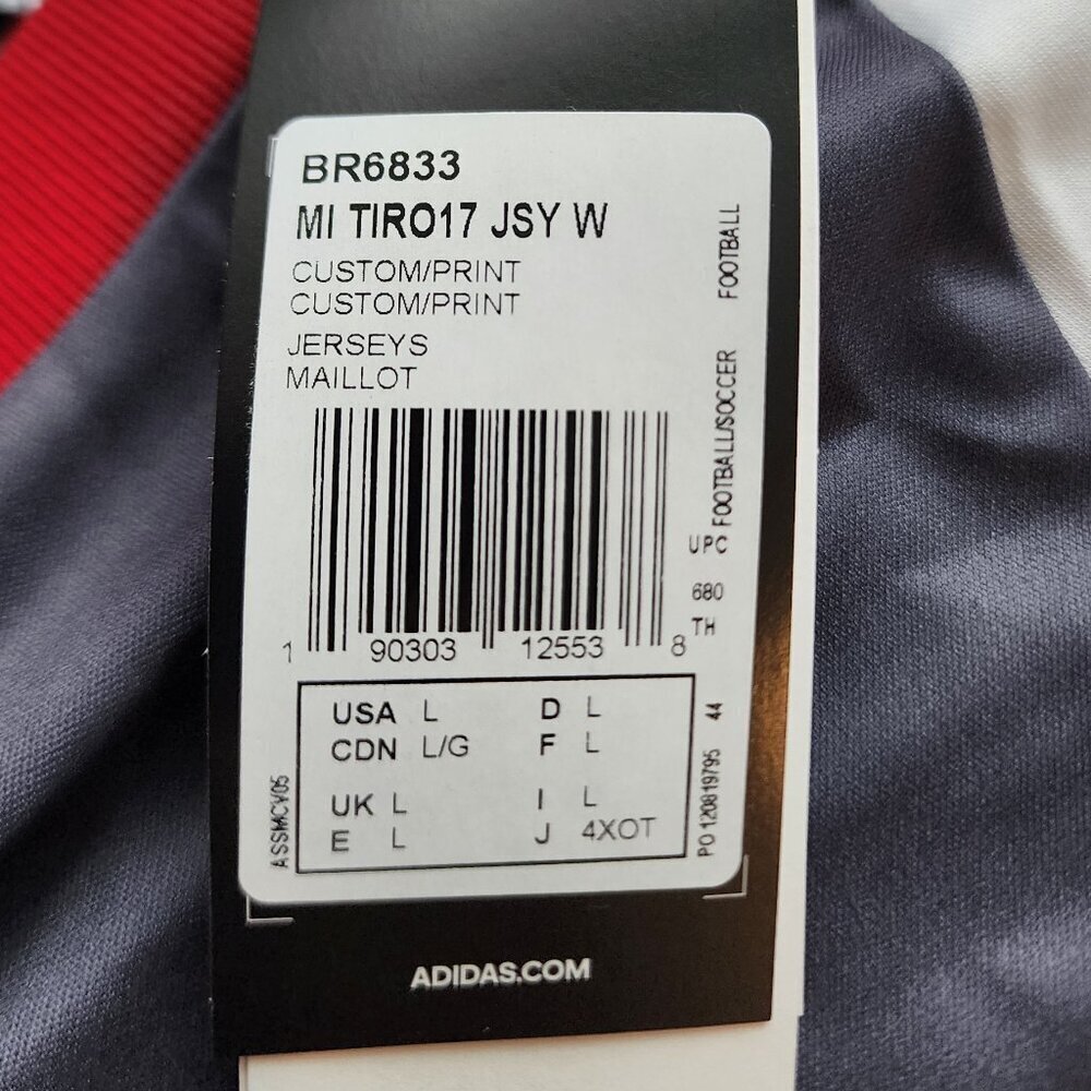 Tiro 17 Women's Soccer Jersey NWT Adidas Size Large JSY Athletic Futbol-Football - Picture 7 of 9